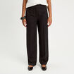 Pantalon bootcut taille haute noir femme