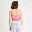 Blouse cropped volants blanc femme
