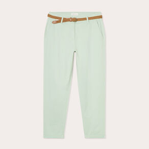 pantalon chino 78eme vert pastel femme Pantalon chino 7/8ème vert pastel femme