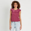 Blouse sans manches prune femme