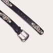 Ceinture brodée noir femme