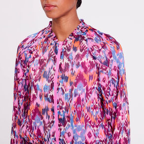 Veste teddy zippée orange femme