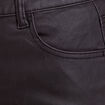 Pantalon droit enduit denim noir enduit femme
