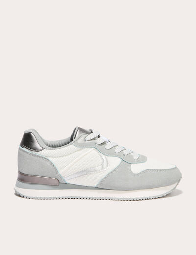 Sneakers plates bleu canard femme