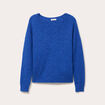 Pull avec col en V bleu electrique femme