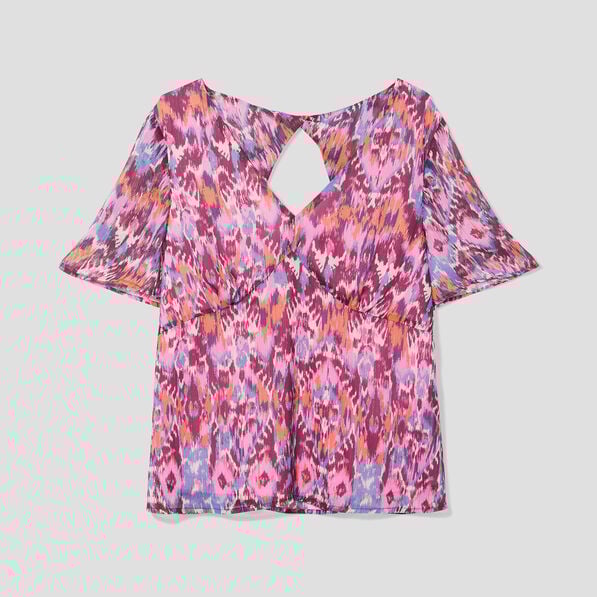 blouse manches courtes orange femme Blouse manches courtes orange femme