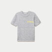 Pull ample manches courtes gris clair femme