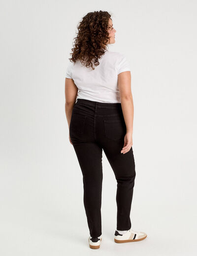 Jeans slim 5 poches denim noir femme