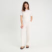 Combinaison pantalon bretelles blanc femme