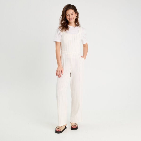 combinaison pantalon bretelles blanc femme Combinaison pantalon bretelles blanc femme