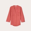 Chemise manches 3/4 contenant du lin vieux rose femme