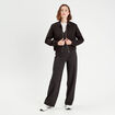 Pantalon jambe large noir femme