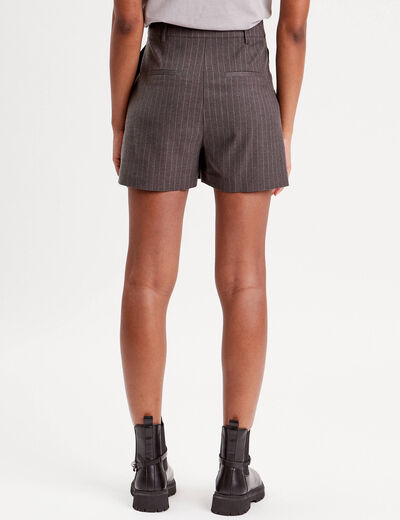 Short city droit gris femme