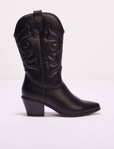Bottes esprit western noir femme