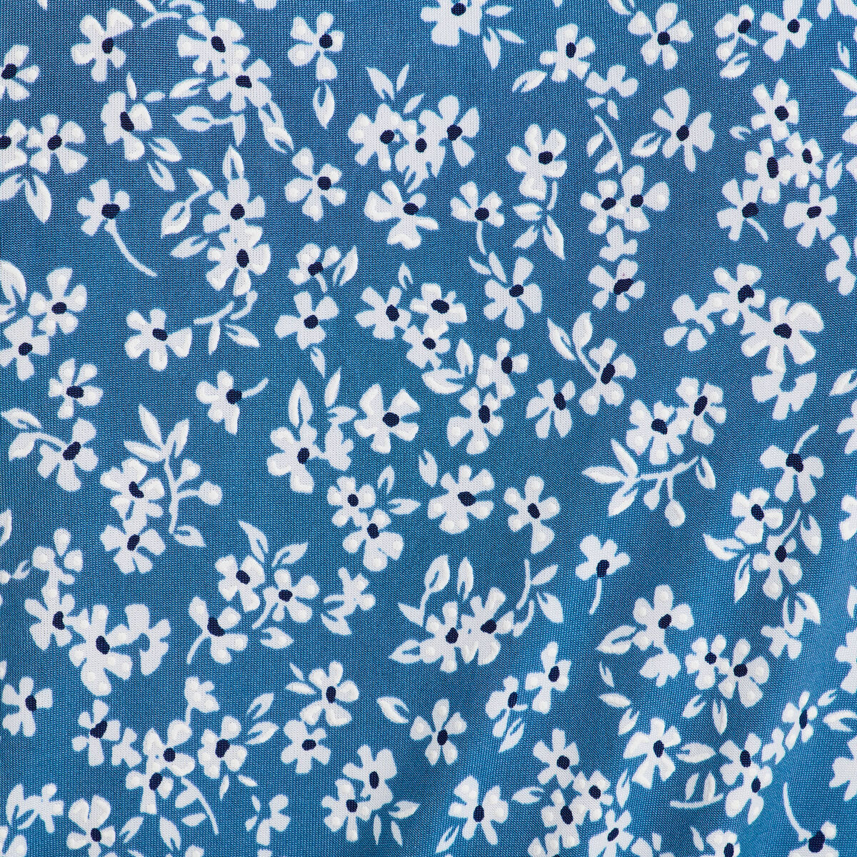Robe évasée boutonnée bleu clair femme