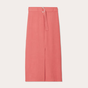 jupe midi droite fendue vieux rose femme Jupe midi droite fendue vieux rose femme