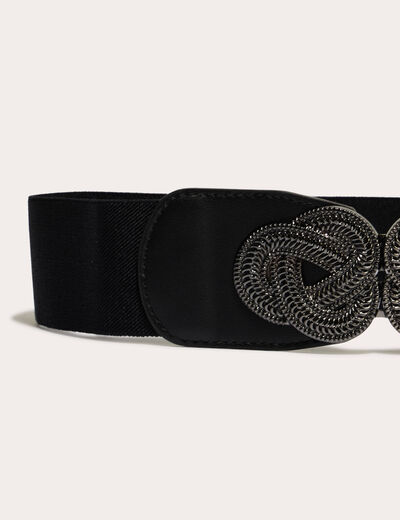 Ceinture élastiquée noir femme