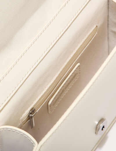 Sac matelassé avec chaîne ecru femme