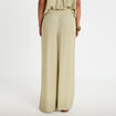 Pantalon large taille standard jaune femme
