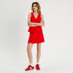 Jupe-short droite fentes rouge femme