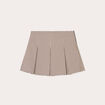 Jupe évasée plissée beige femme