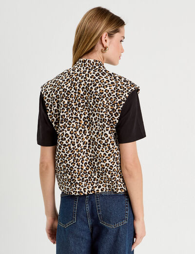 Gilet sans manches matelassé blanc femme
