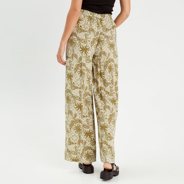 Pantalon large fluide blanc femme