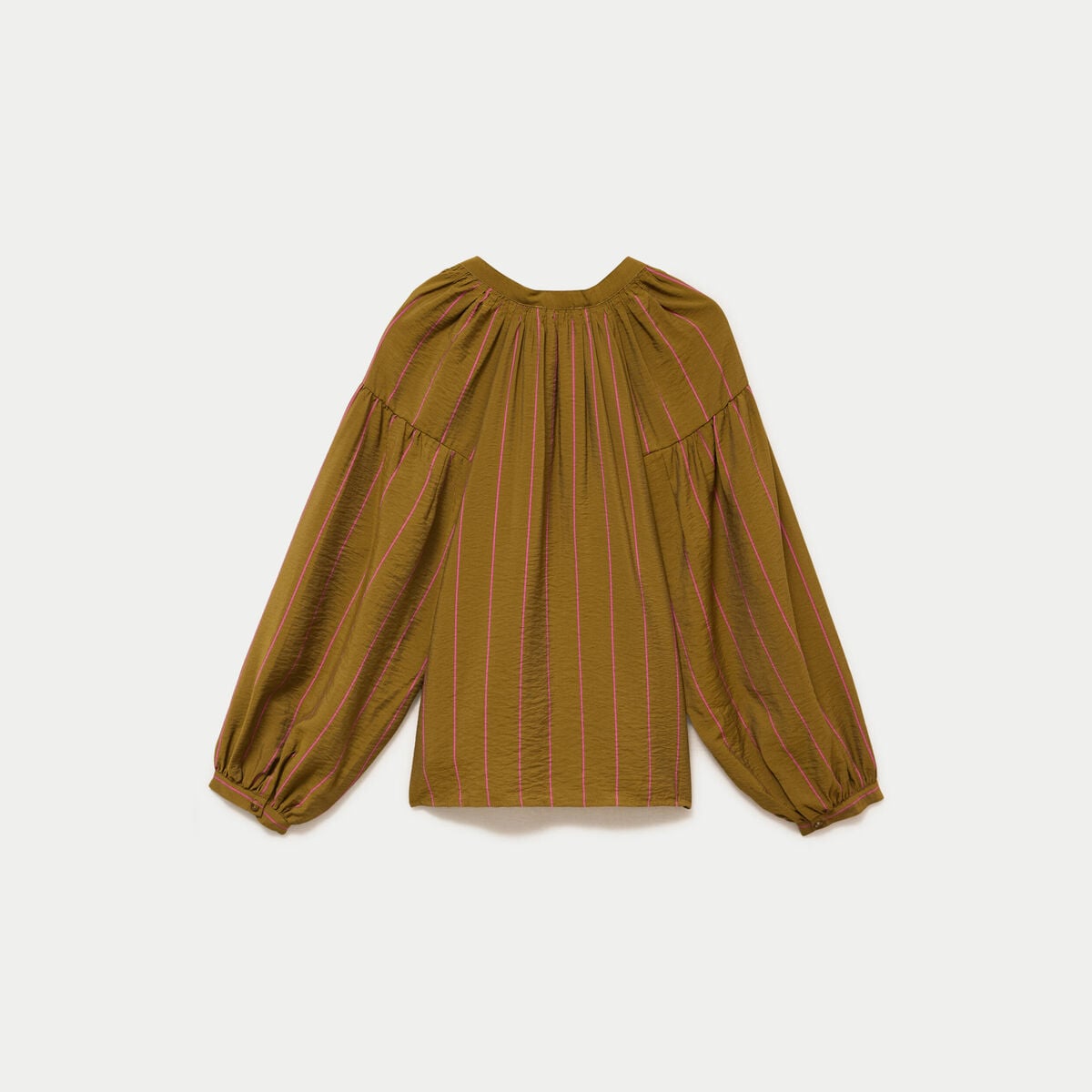Blouse ample col v rose femme