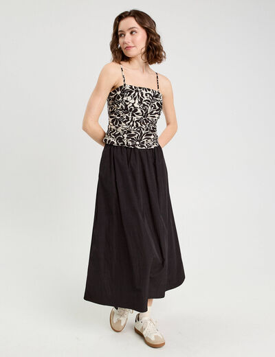 Bustier bretelles fines ecru femme