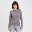T-shirt manches longues gris foncé femme