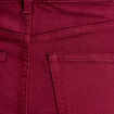 Jean wide leg taille haute bordeaux femme