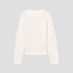 Pull ajouré col rond ecru femme