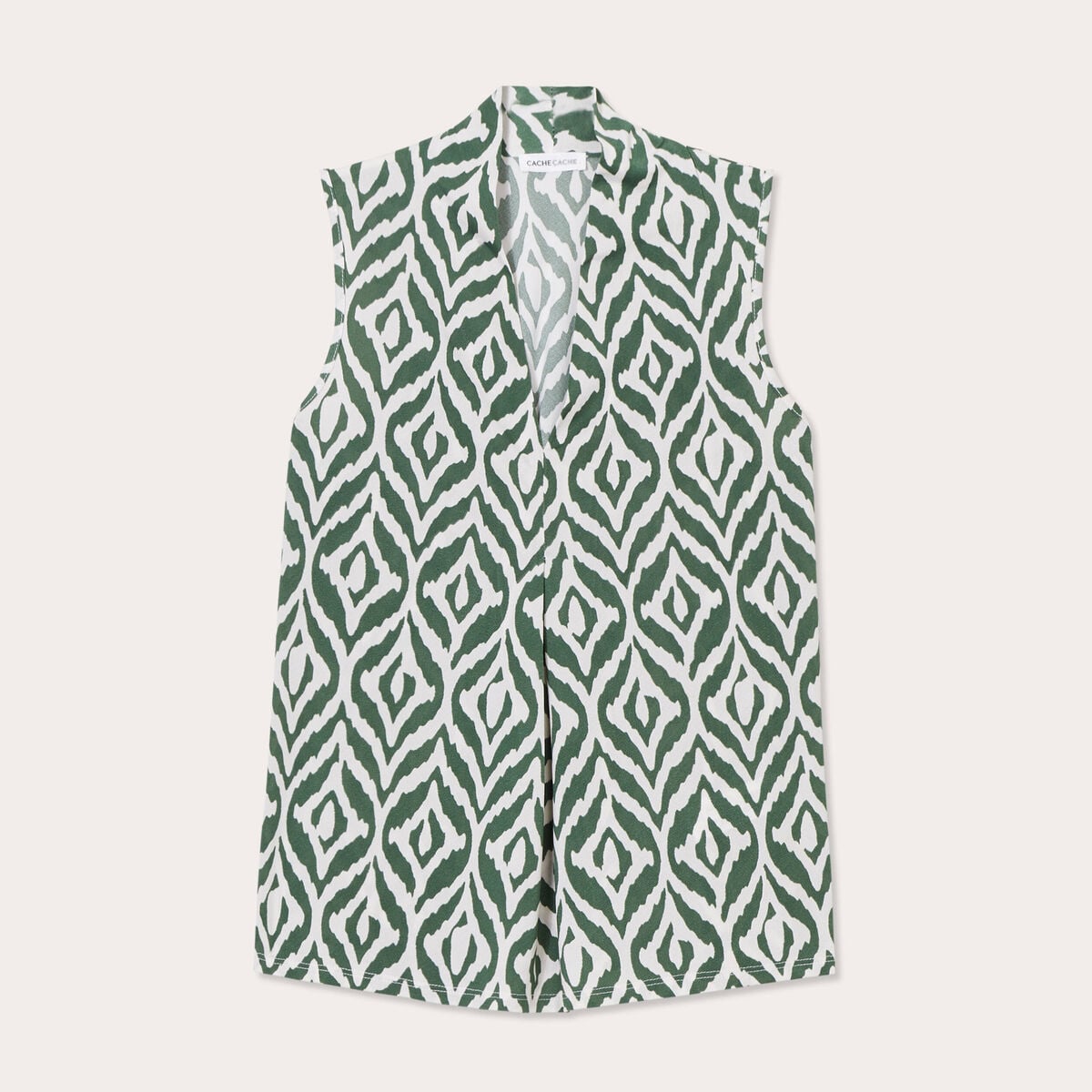 Blouse sans manches blanc femme