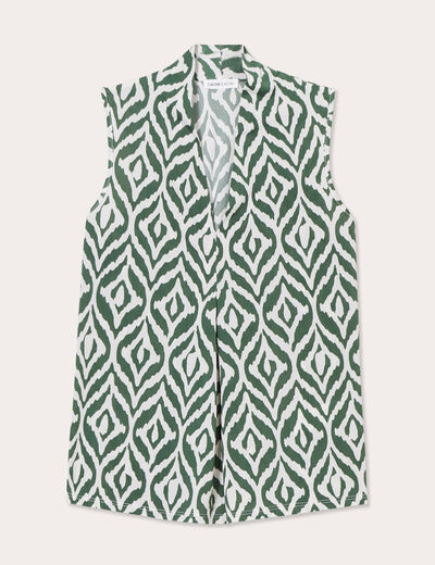 Blouse sans manches blanc femme