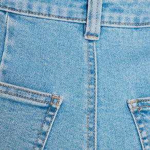Combishort en jean denim bleach femme