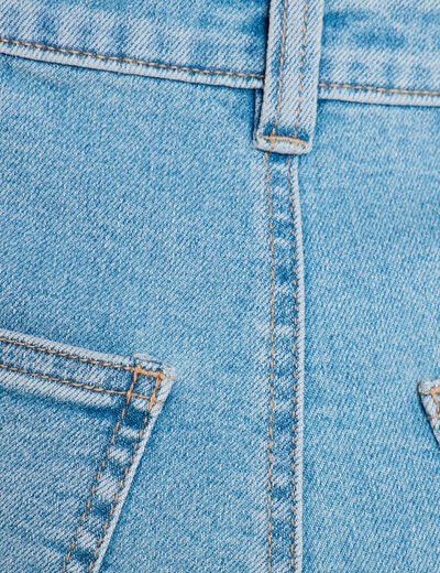 Combishort en jean denim bleach femme