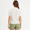 Blouse manches courtes ecru femme