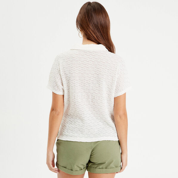 blouse manches courtes ecru femme Blouse manches courtes ecru femme