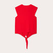Blouse avec noeud rouge fluo femme