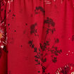 Robe &eacute;vas&eacute;e d&eacute;tails clout&eacute;s rouge fonc&eacute; femme
