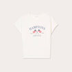T-shirt manches courtes ecru femme