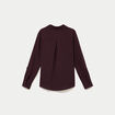 Blouse droite manches longues prune femme