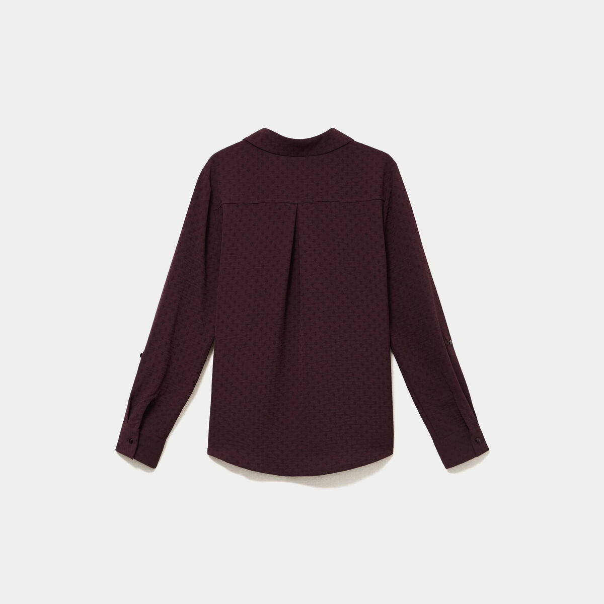 Blouse droite manches longues prune femme