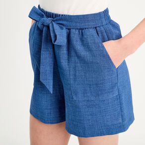 combishort ceinturee bleu fonce femme Combishort ceinturée bleu foncé femme