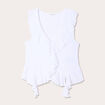 Top sans manches volants blanc femme