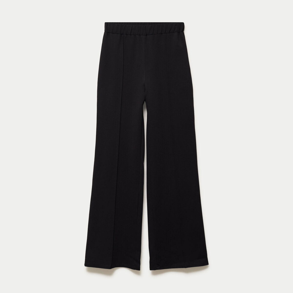 Pantalon large taille standard noir femme