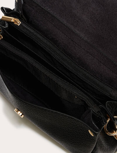 Sac à rabats noir femme