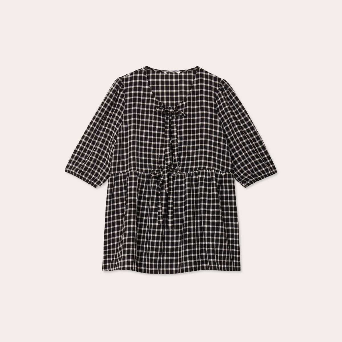 Blouse manches courtes noir femme