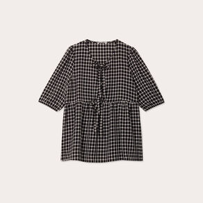 Blouse manches courtes noir femme