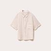 Chemise droite courte col classique blanc femme